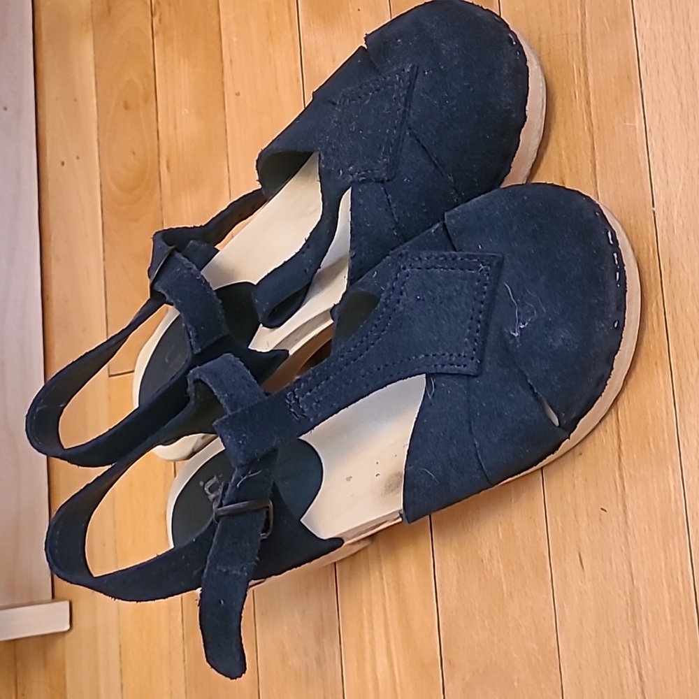 Navy Blue Sven 36 Clog Sandals